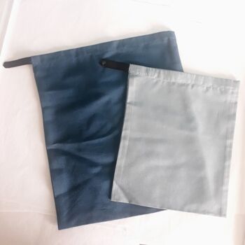 Sac de rangement en tissu - 35*40 cm (bleu foncé) 3