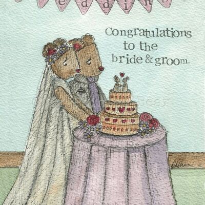 Bride and Groom  - Greeting Card