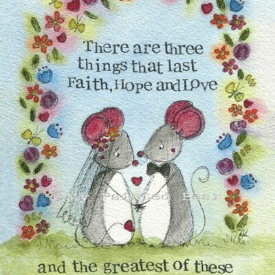 Faith, hope & love (Wedding) - Greeting Card