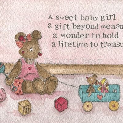 A sweet baby girl - Greeting Card