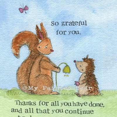 So grateful for you- Greeting Card