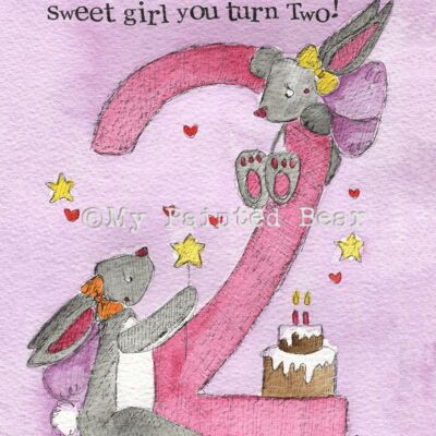 Sweet girl- Greeting Card