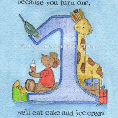 Cake and ice-cream (Boys)- Greeting Card