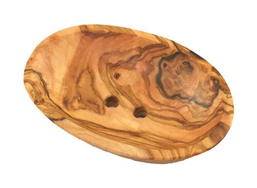 Seifenschale oval ca. 9 – 11 cm aus Olivenholz