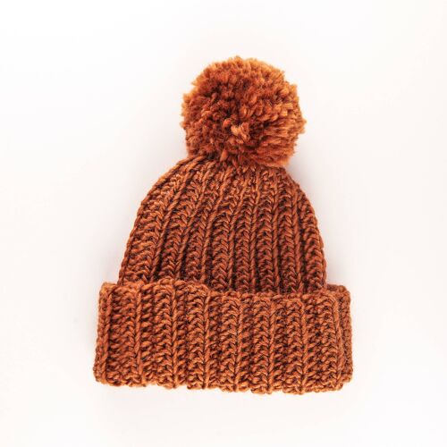 Bobble Hat Crochet Kit - Rust