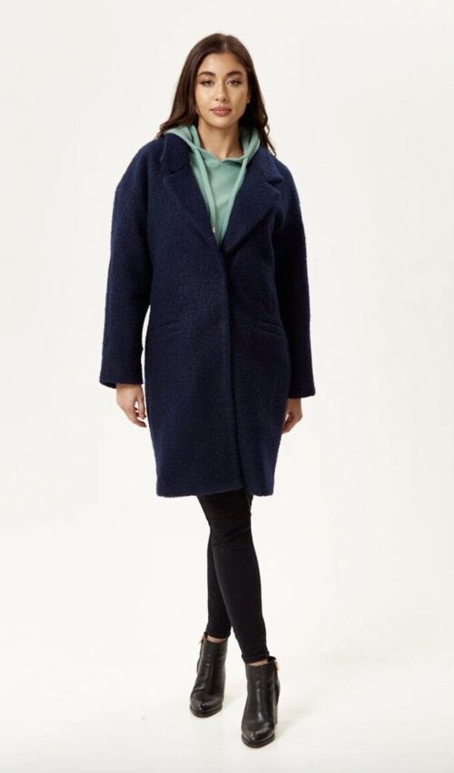 AW21/22-Navy Cocoon Coat-Size 8