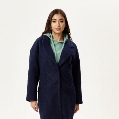 AW21/22-Navy Cocoon Coat-Size 10