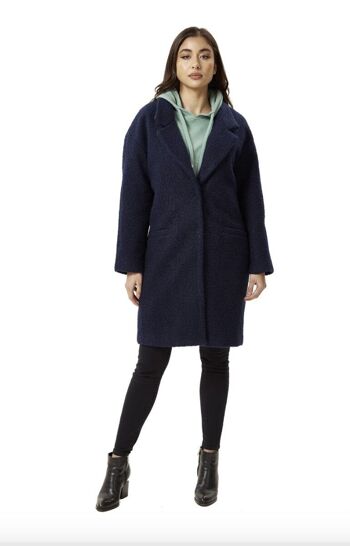 AW21/22- Manteau Cocoon Marine-Taille 12 5