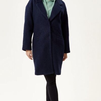 AW21/22- Navy Cocoon Coat-Size 12