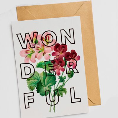 Wunderbar | Blumen - Einzelkarte
