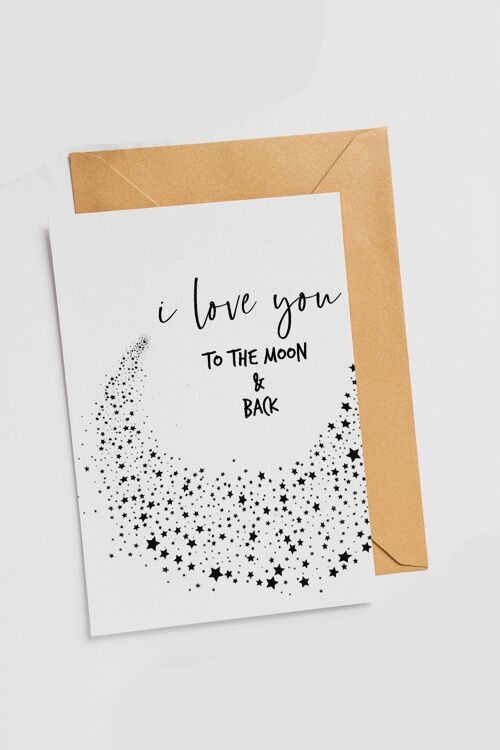 I Love You To The Moon & Back - Single Card