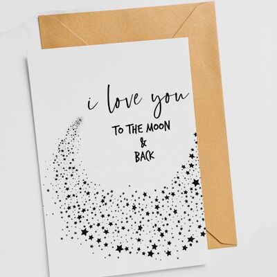 I Love You To The Moon & Back - Single Card