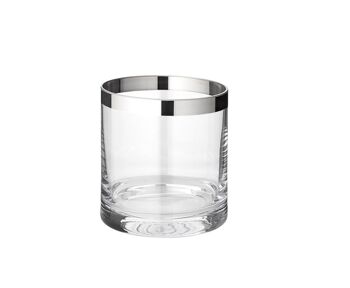 Lanterne Molly, verre cristal soufflé à la bouche avec bord en platine, hauteur 8 cm, diamètre 7 cm 2