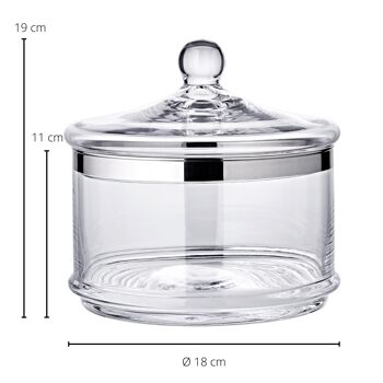 Pot en verre avec couvercle Vigo H 19 cm, pot à bonbons, pot de conservation 2