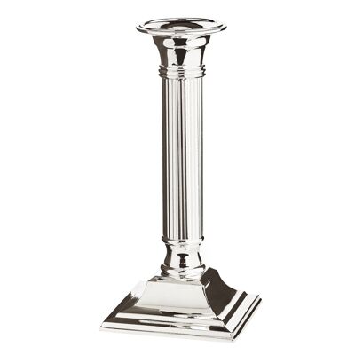 Candlestick Lincoln for stick candles, fluted shaft, noble silver-plated, tarnish-protected, H 19 cm