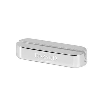 6 card holders / price displays with Edzard logo, silver-plated, tarnish-resistant, length 6 cm