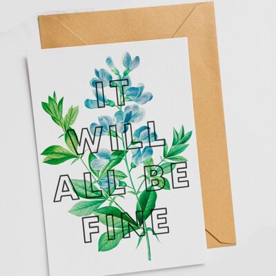 It Will All Be Fine | Card - Single Card