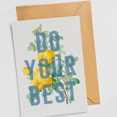Do Your Best | Card - Single Card
