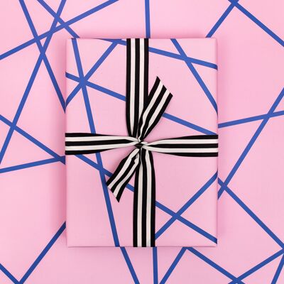 Papel de regalo de lujo, rosa geométrico