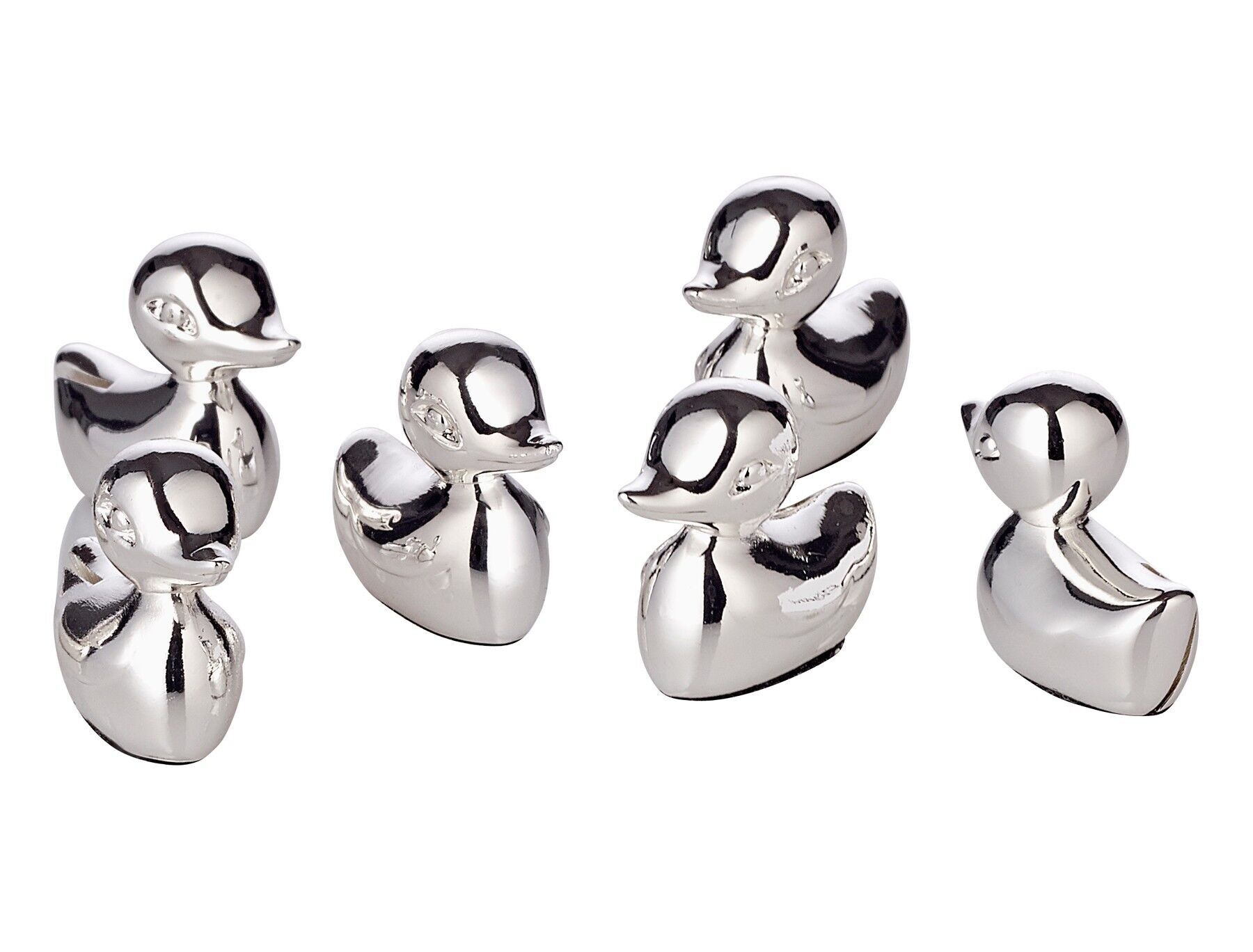 6er Satz Tischkartenhalter Ente, Höhe 2 cm