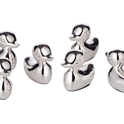 Set of 6 place card holders duck, height 2 cm