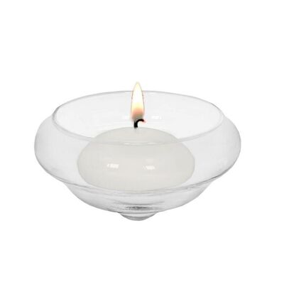 Floating tealight holder Iris, set of 6 H 4 cm