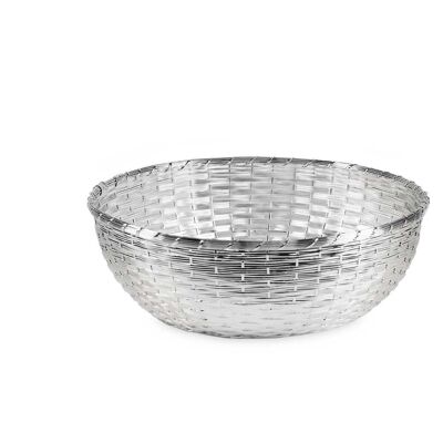 Basket decorative basket Basso, silver-plated, tarnish-resistant, diameter 26 cm