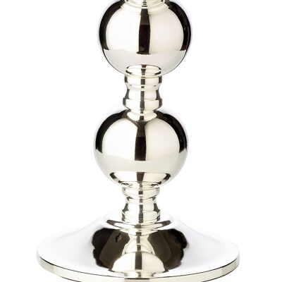 Candlestick Bamboo, elegant silver-plated, tarnish-proof, with glass, height 35.5 cm