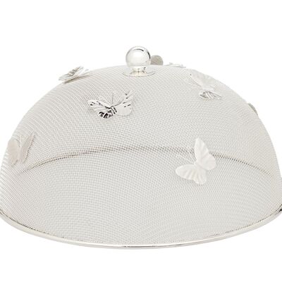 Dining screen protective hood Butterfly, noble silver-plated, tarnish-proof, diameter 30 cm