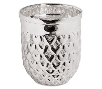 Mug en argent Mug Mug Vase coeur, argent massif, hauteur 10 cm, capacité 0,30 litres 1