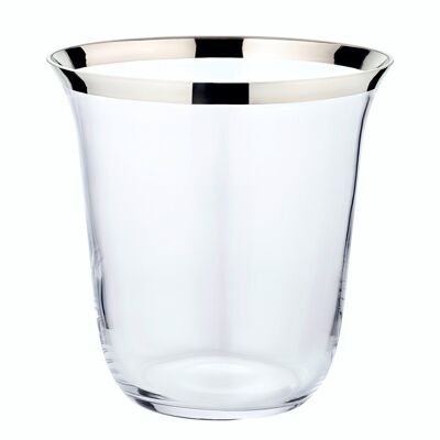 Enfriador de botellas Enfriador de champán Toby, copa de cristal soplado a mano con borde de platino, altura 23 cm, ø 22 cm