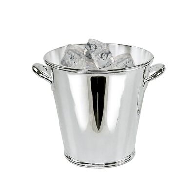 Ice bucket cooler Calo, with handles, heavy silver plated, height 14 cm