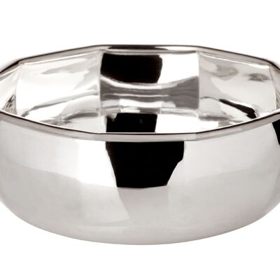 Bowl, decorative bowl, serving bowl Ten, 10-sided, silver-plated, diameter 10 cm, height 4 cm