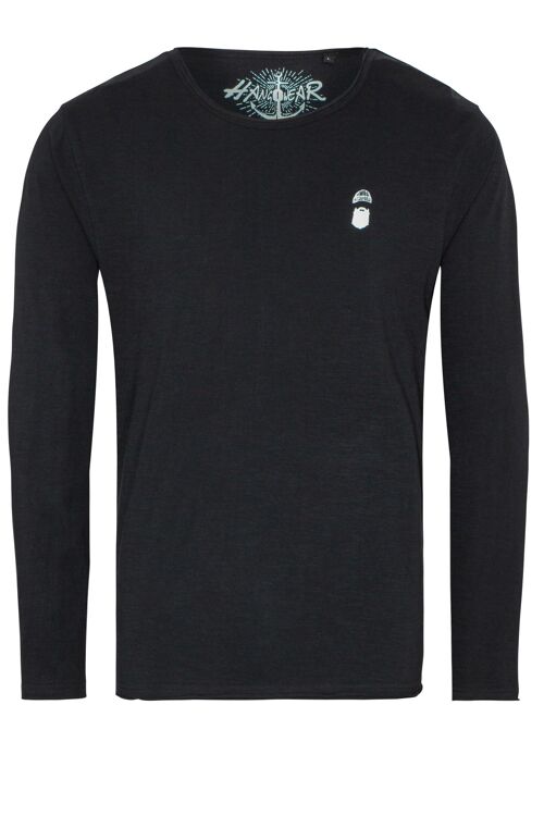 Modell: Hipster Seemann Longsleeve schwarz