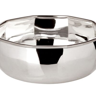 Bowl, decorative bowl, serving bowl Ten, 10-sided, heavy silver-plated, diameter 17 cm, height 7 cm