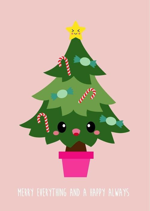 Christmas card Christmas tree