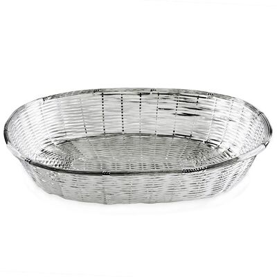 Bread basket, decorative basket, silver-plated, tarnish-proof, 21 x 30 cm