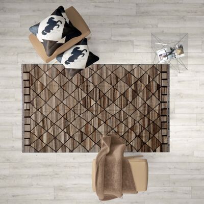 Tapis Kilim en soie neutre Ariana