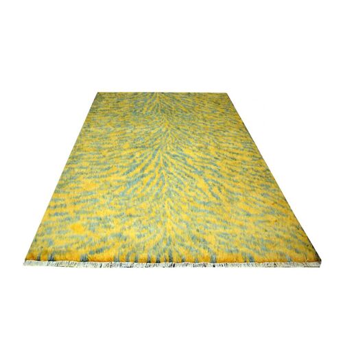 Moroccan Yellow Tiger Fluffy Shaggy Rug