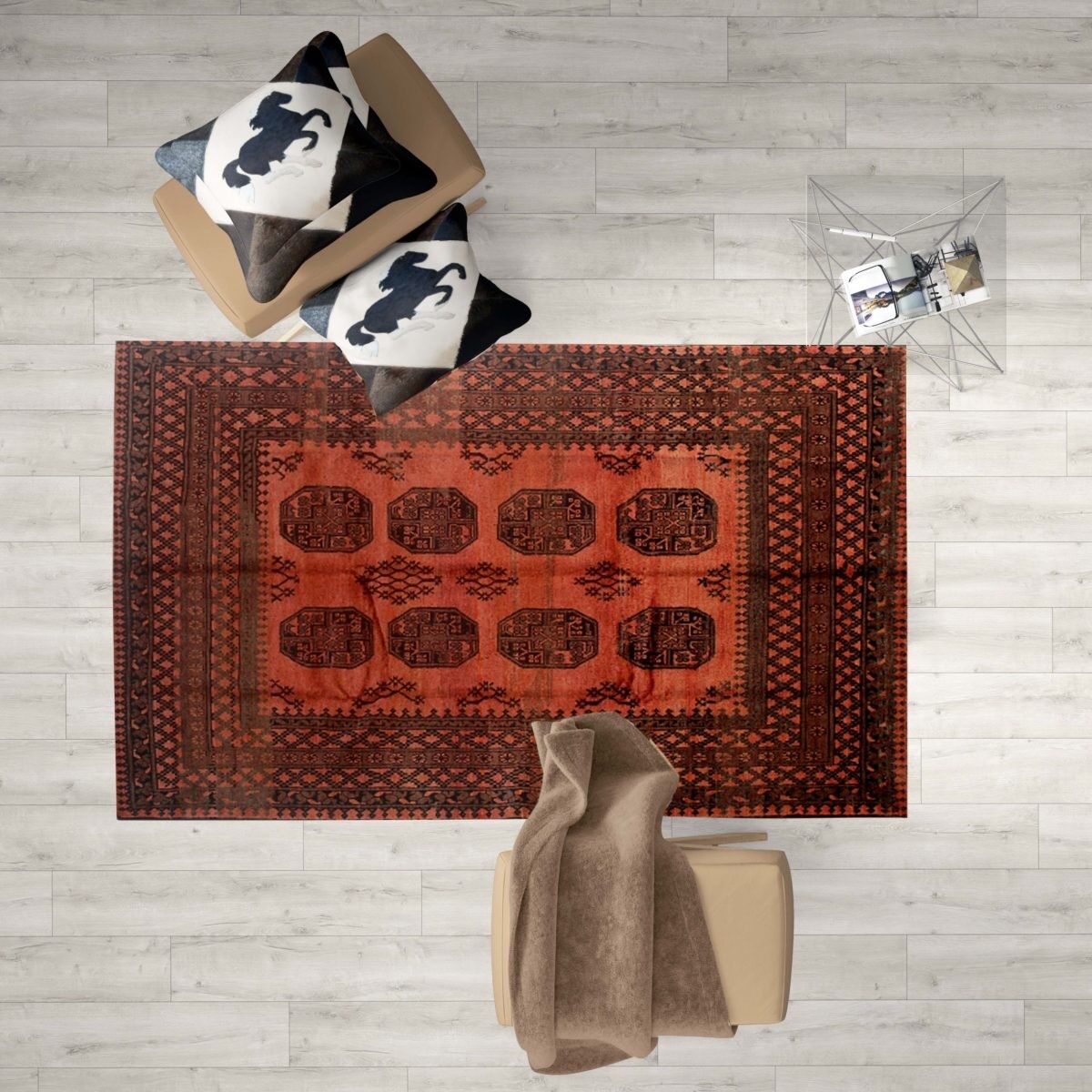 Tappeto Stonewash afgano Bokhara Crail