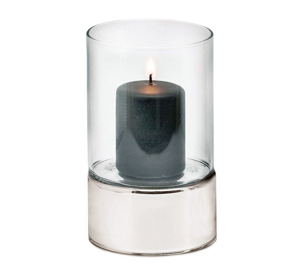 Hurricane Granada, silver-colored ceramic and glass, diameter 9 cm, height 15 cm