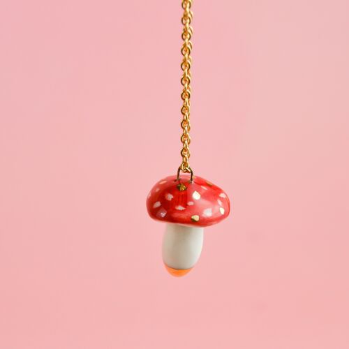 Little Amanita Mushroom Pendant