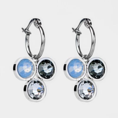 Boucles d'oreilles Suzanne Bleu Ciel Mix