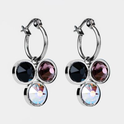 Boucles d'oreilles Suzanne Black Mix