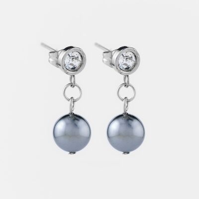 Boucles d'oreilles Jose Gris clair