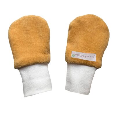 Organic Mittens - Yellow (pack of 2 pairs) - (no thumbs) 0-12m