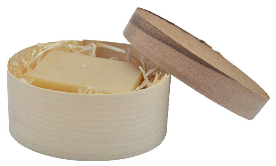 Naturseife mit Kokos/Jasmin in Holzverpackung