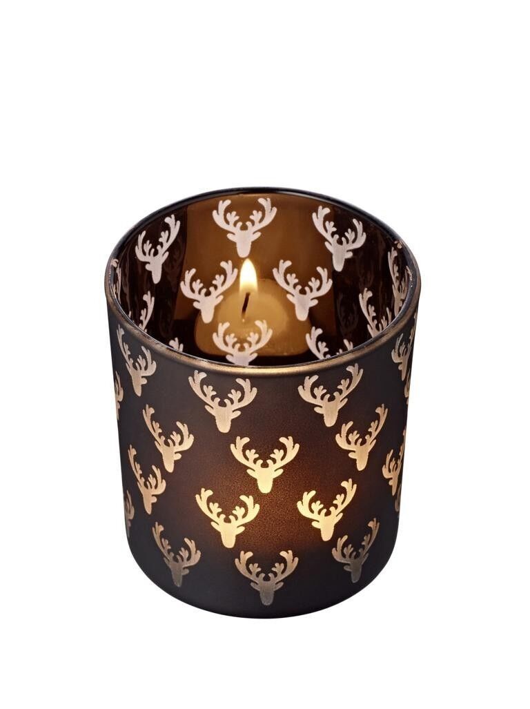 Windlicht Dirk schwarz H 8 cm