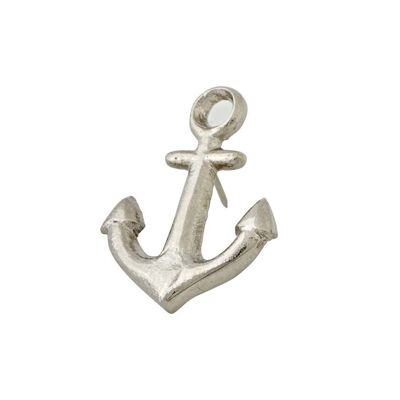 Set of 4 candle pins, anchor pins, aluminum nickel-plated, height 5 cm