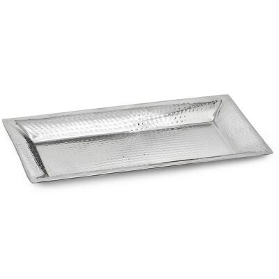 SALE Tray Detroit serving tray, rectangular, hammered stainless steel, high-gloss polished, 48 x 24 cm